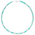 Shanga za Bluu za Amazonite zenye Pendenti ya Mop na Shanga za Princess Spiny Oyster Smooth Choker Rahisi 1
