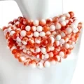 Geulis Oranyeu Spiny Oyster Roundle Beads Pikeun Perhiasan Nyieun Desain Pantun 1