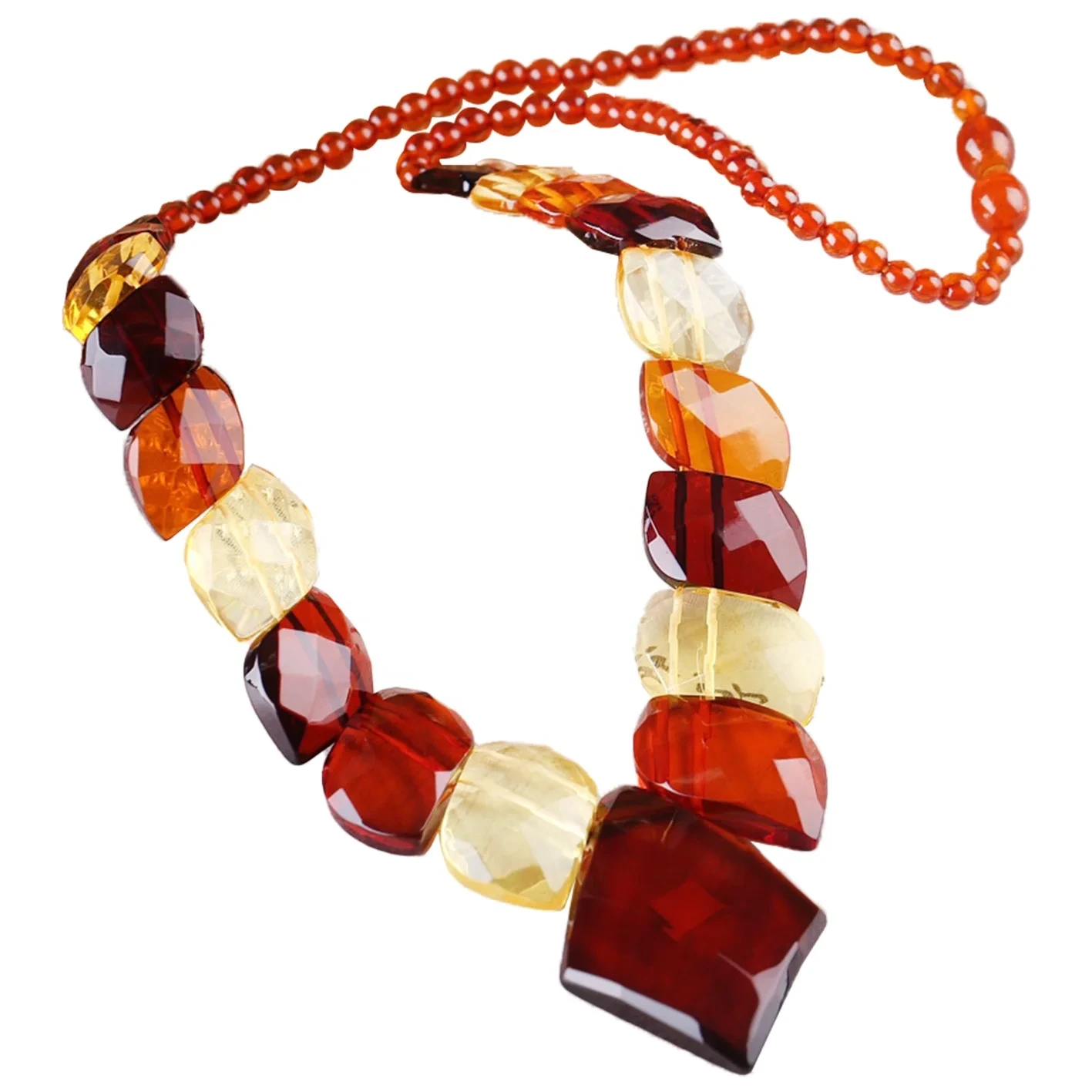Alam Unoptimized Faceted Amber Getih Amber Necklacegeniue kasinugrahan dirina 1