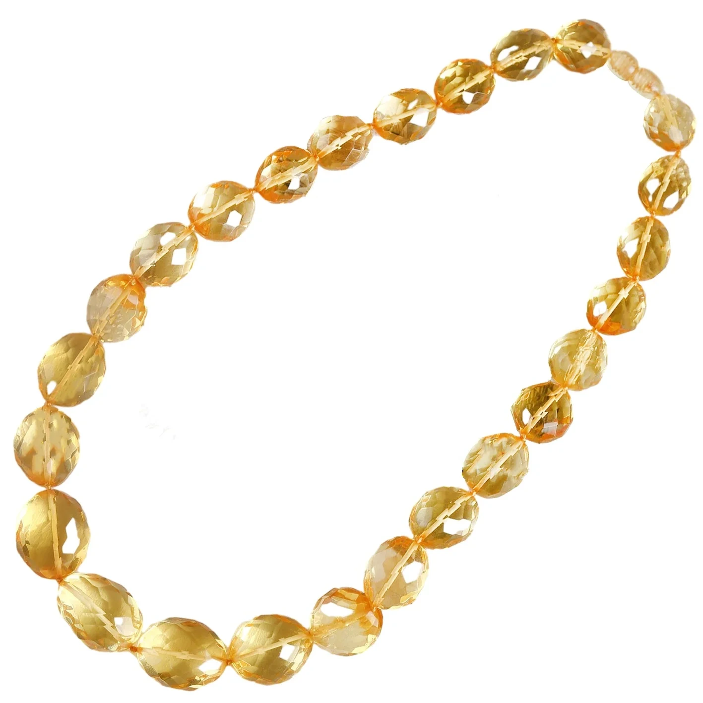 Табиӣ баҳри Балтика Unoptimized Faceted Amber Гарданбанди зебои гаронбаҳо гарданбанд 1