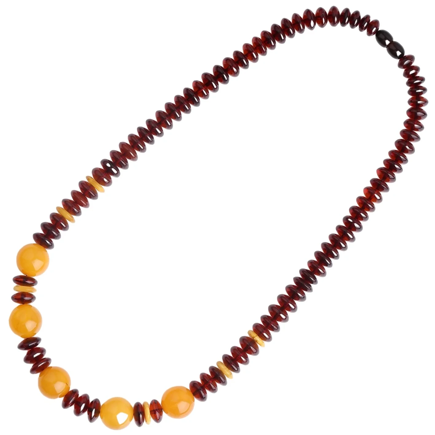 Alam Baltik Hayam Gajih Konéng Amber Kalung Full Strand 16inch Jewellery Batu Alam 1