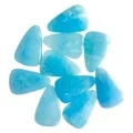 Milky Blue Aquamarine Kualitas Luhur Manik Leupas Ngadamel Perhiasan Kalung 1
