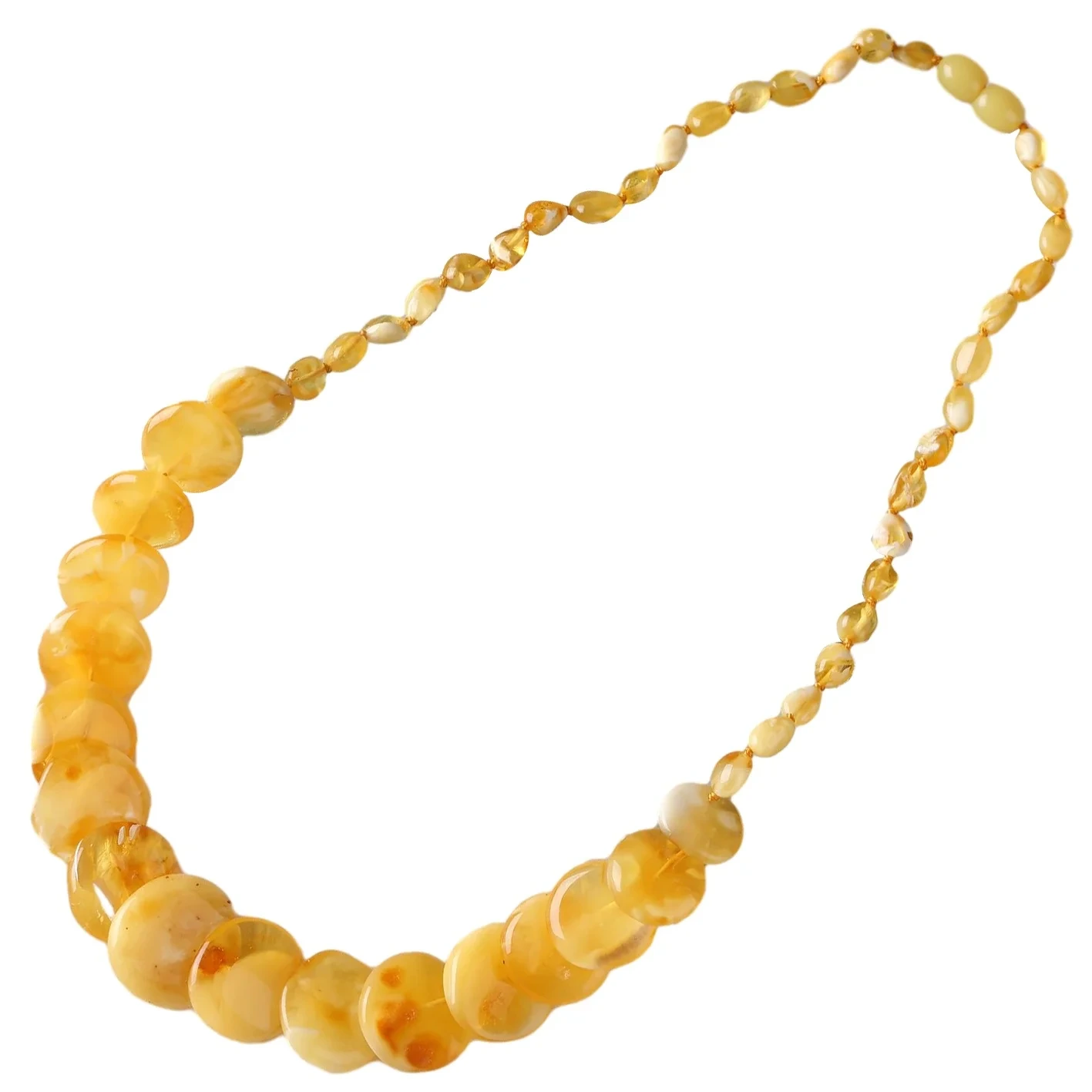 Natirèl lanmè Baltik Unoptimized Blan flè siwo myèl Amber kolye meyè kalite otantik pyèr choker 1