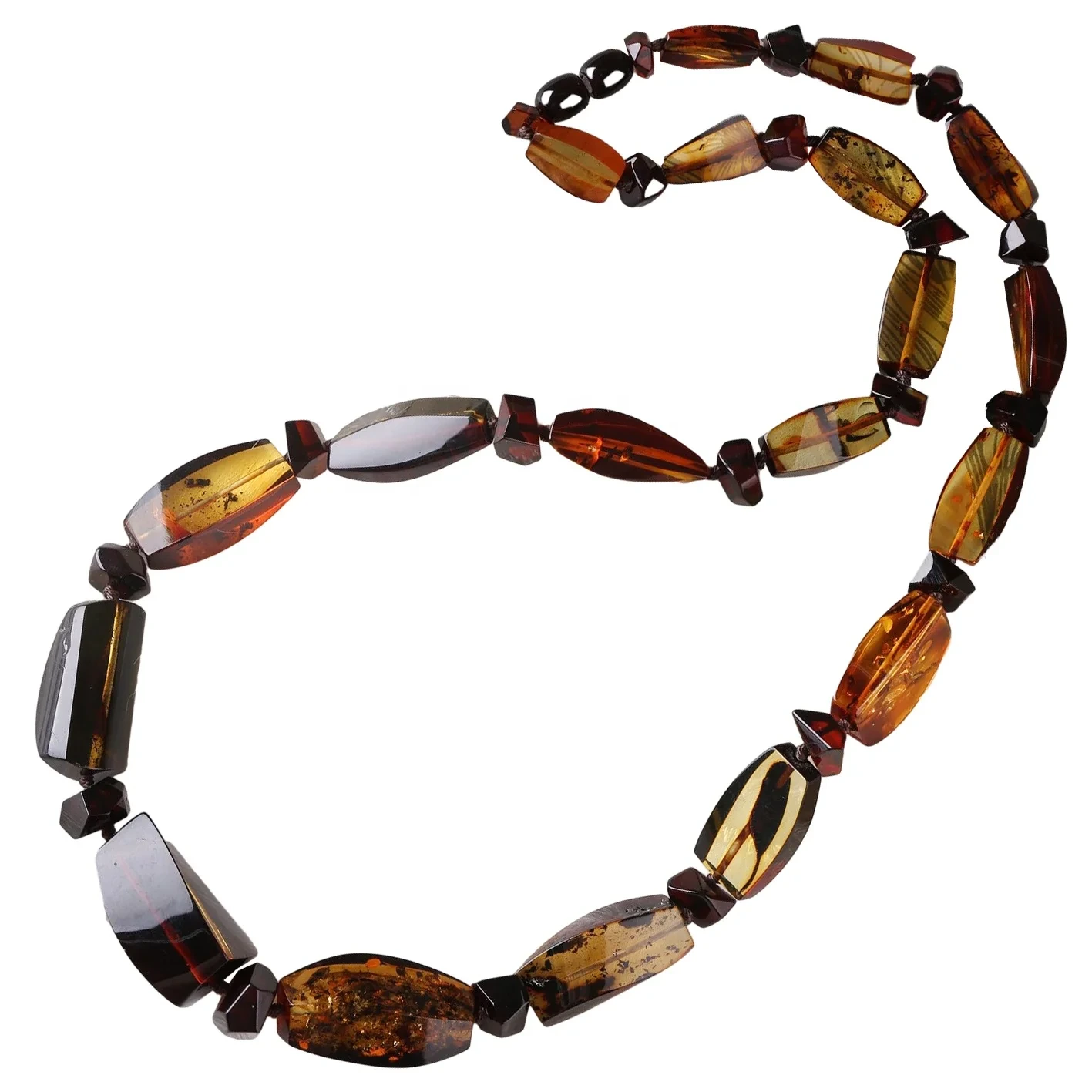 Natural baltesch Unoptimized Blummen Amber Twisted Halskette Heelung Gemstone Halskette 1