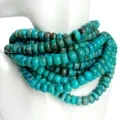 Smooth Turquoise Roundels Beads 10mm Gemstone Diy Jewelry Kugadzira 1