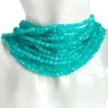 4mm Faceted Amazonite Blue Gemstone High Quality manik leupas Nyieun Perhiasan Kalung 1