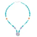 Natural Turquoise Small Beads And Orange Spiny Oyster With Amethyst Gemstone Pearl Fluorite Fluorspar Necklace Gift For Women 1
