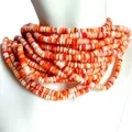 Lẹwa Spiny Oyster Shell Beads Roundle 5mm Awọ Orange Adayeba Gemstone Bead Strand- Awọn ipese Jewelry 1