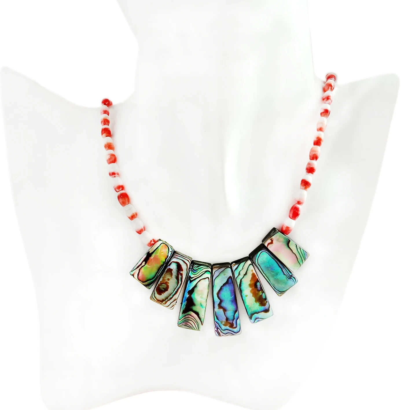 Beautiful Abalone Necklace With Red Scallop For Special Gift 1