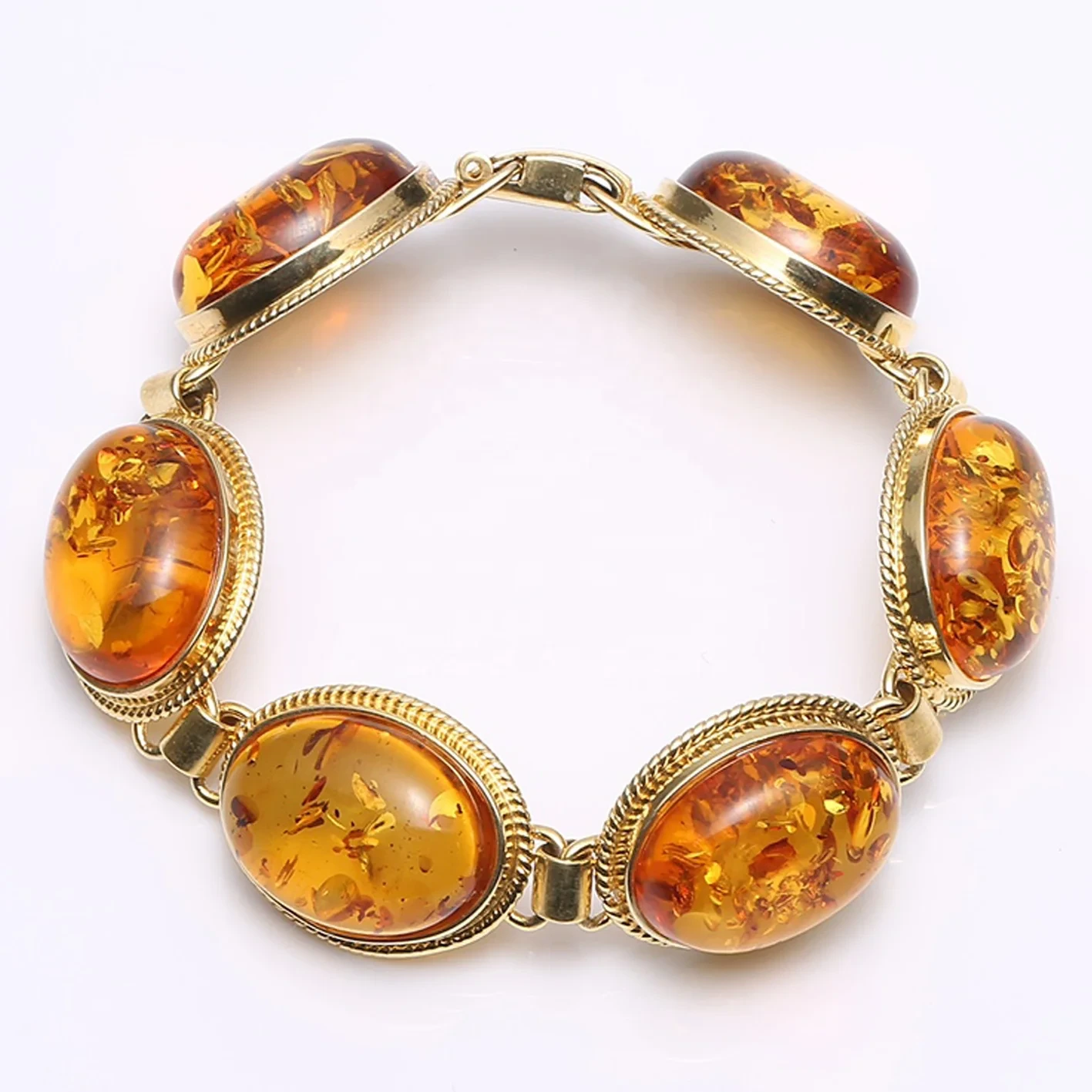 ʻO ke kai Baltic kūlohelohe ʻaʻole i hoʻopaʻa ʻia i nā kūpeʻe pua nani Vintage Style Jewelry 1