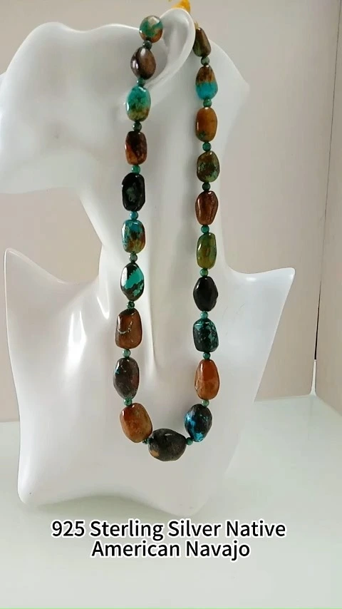 925 Sterling Silver Abinibi ara Amerika Navajo Adayeba Turquoise Egba Gemstone Egba 20230516-03-08 1