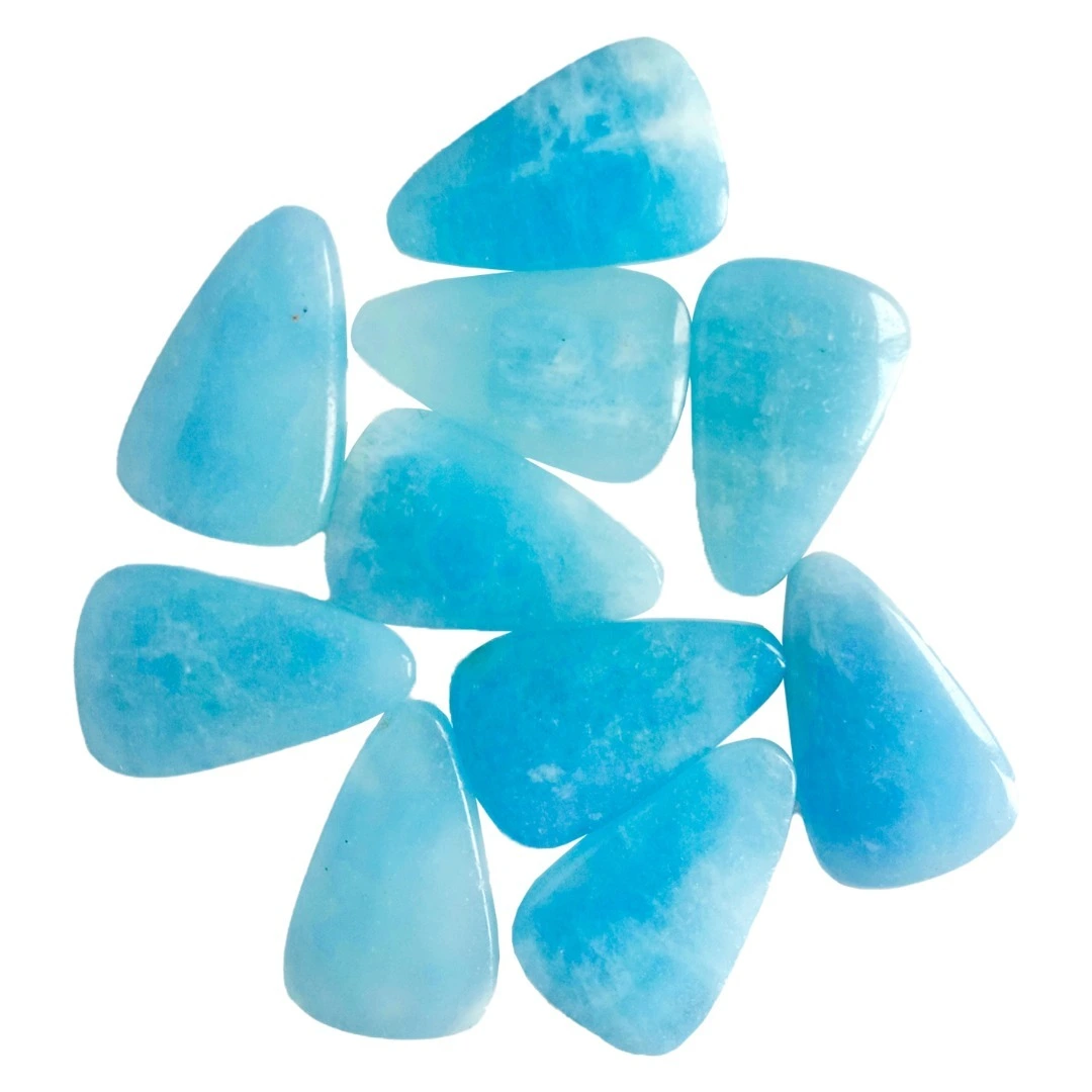Bule Llaethog Aquamarine Gleiniau Rhydd o Ansawdd Uchel yn Gwneud Emwaith Necklace 20231010-01-08 1