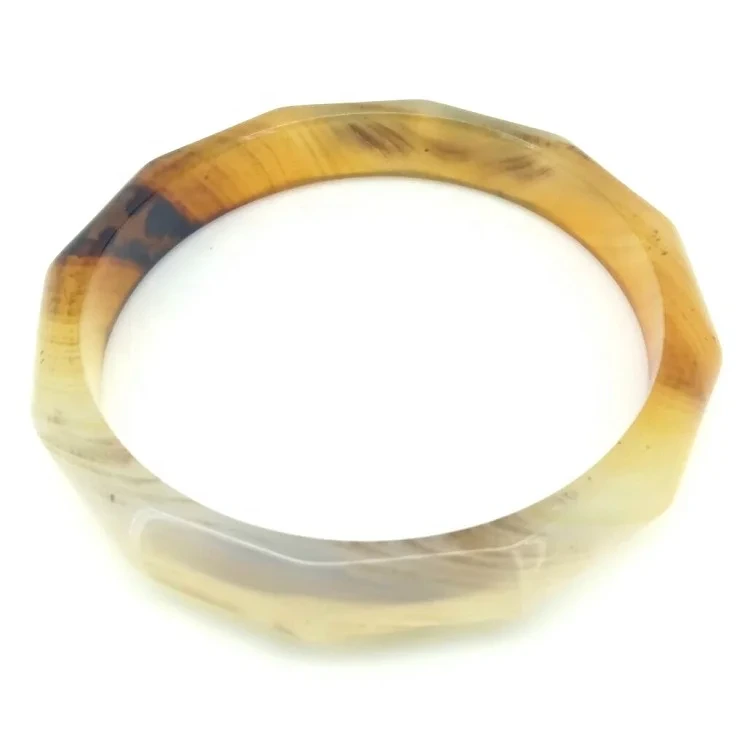 Gelang Batu Permata Batu Akik Coklat Alami Hadiah Paling Apik Kanggo Dheweke 53-63mm 1