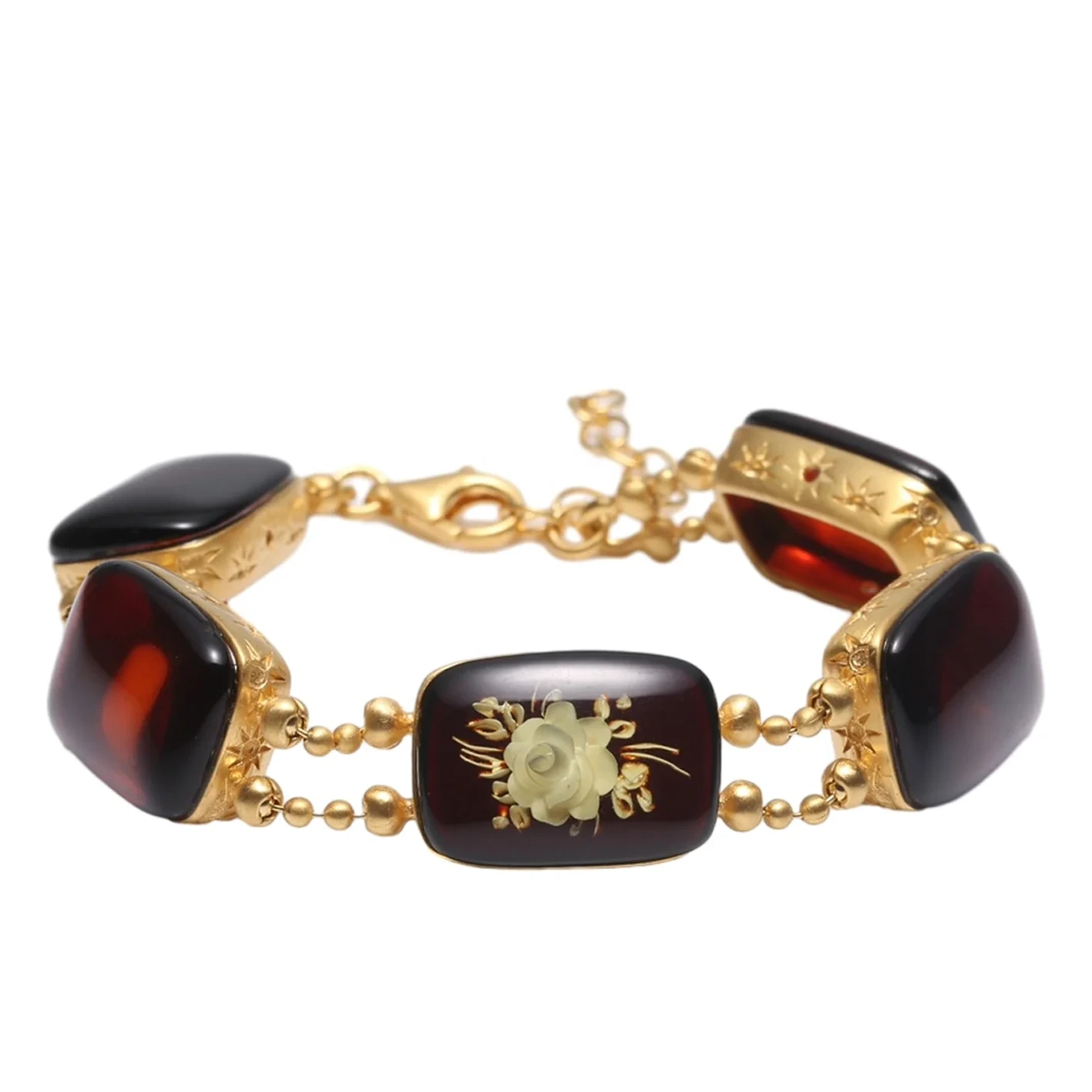 ʻO ke kai Baltic maoli ʻaʻohe mea i hoʻonui ʻia i ke koko peripharine bracelet nā makana kūpono nona 1