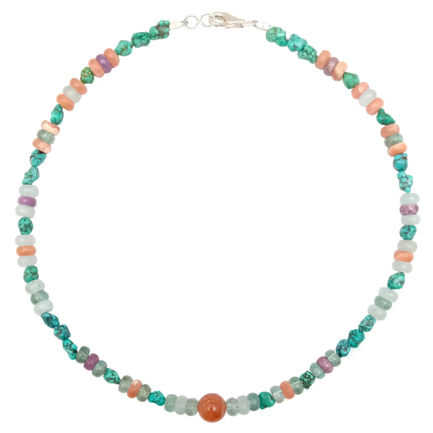 Natural Turquoise Mabhero Akasununguka uye Jasper Milky Blue Aquamarine Zuva Dombo Charoite Rhodochrosite Fashionable 1