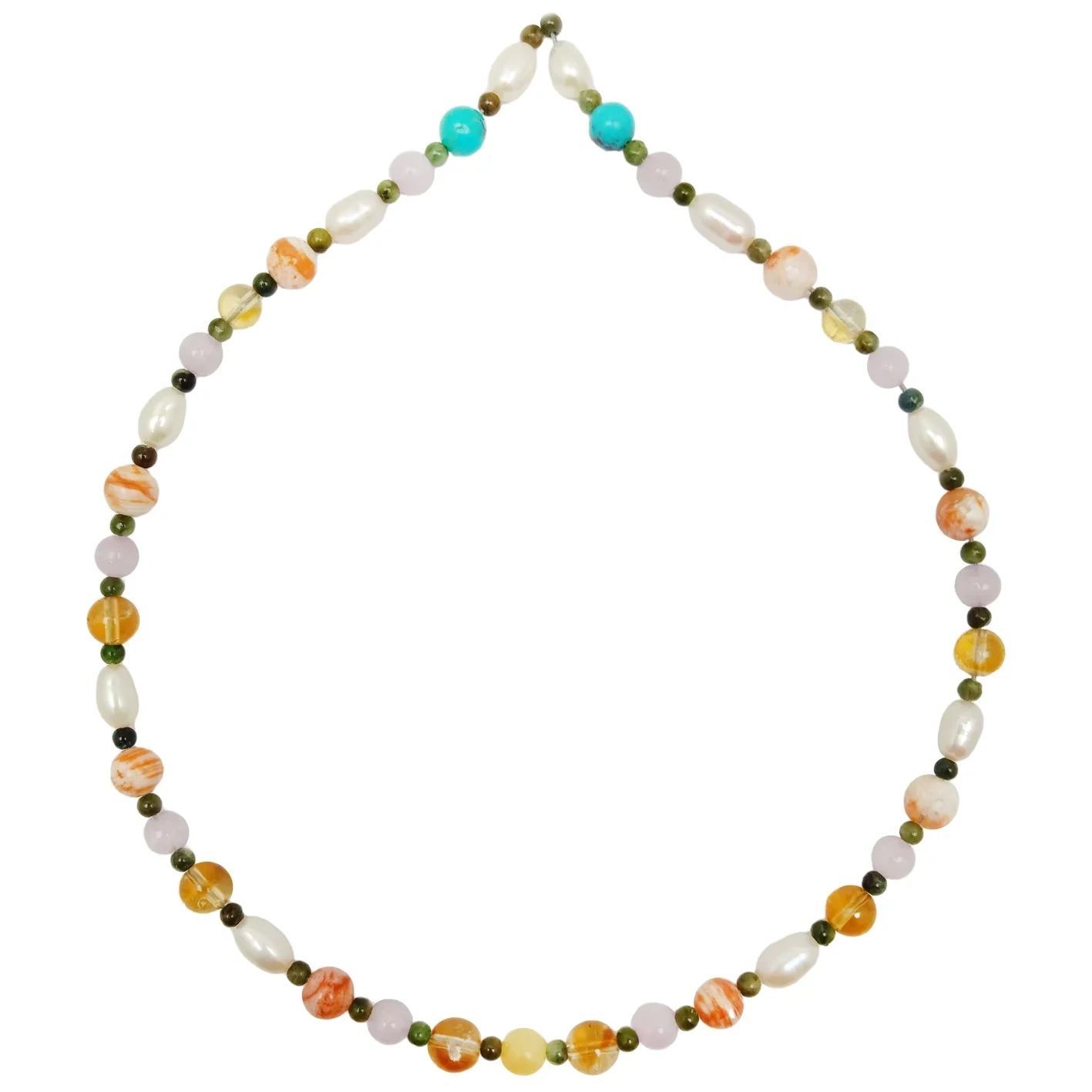 Natural Turquoise Amber Spiny Oyster Sakura Onyx Spodumene Kunzite Pearl Citrine Tourmaline Rubellite Apyrite Giftforwomen 1