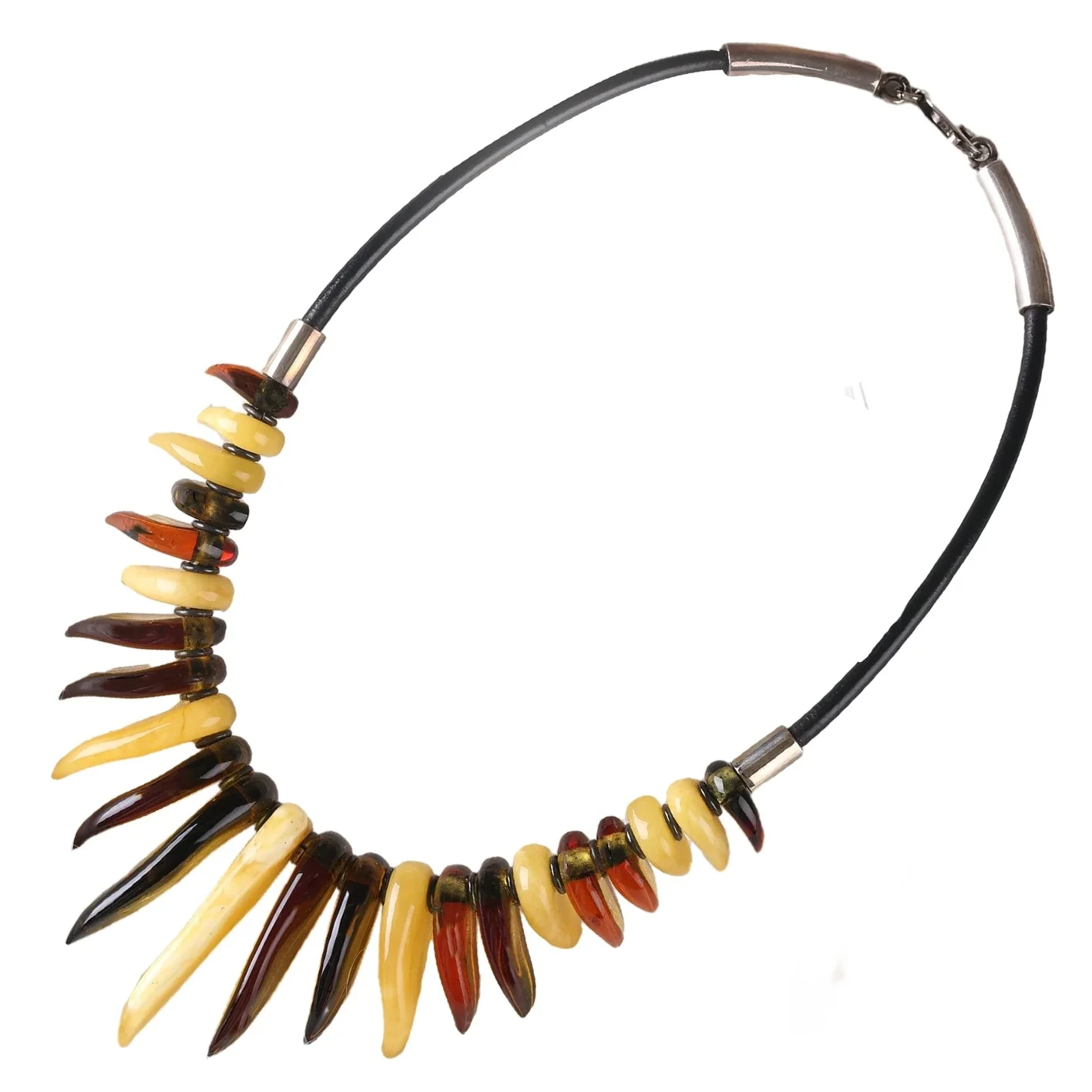 Asoa Amber Faanatura Choker Felanulanuai mo Tane Unisex Meaalofa 1