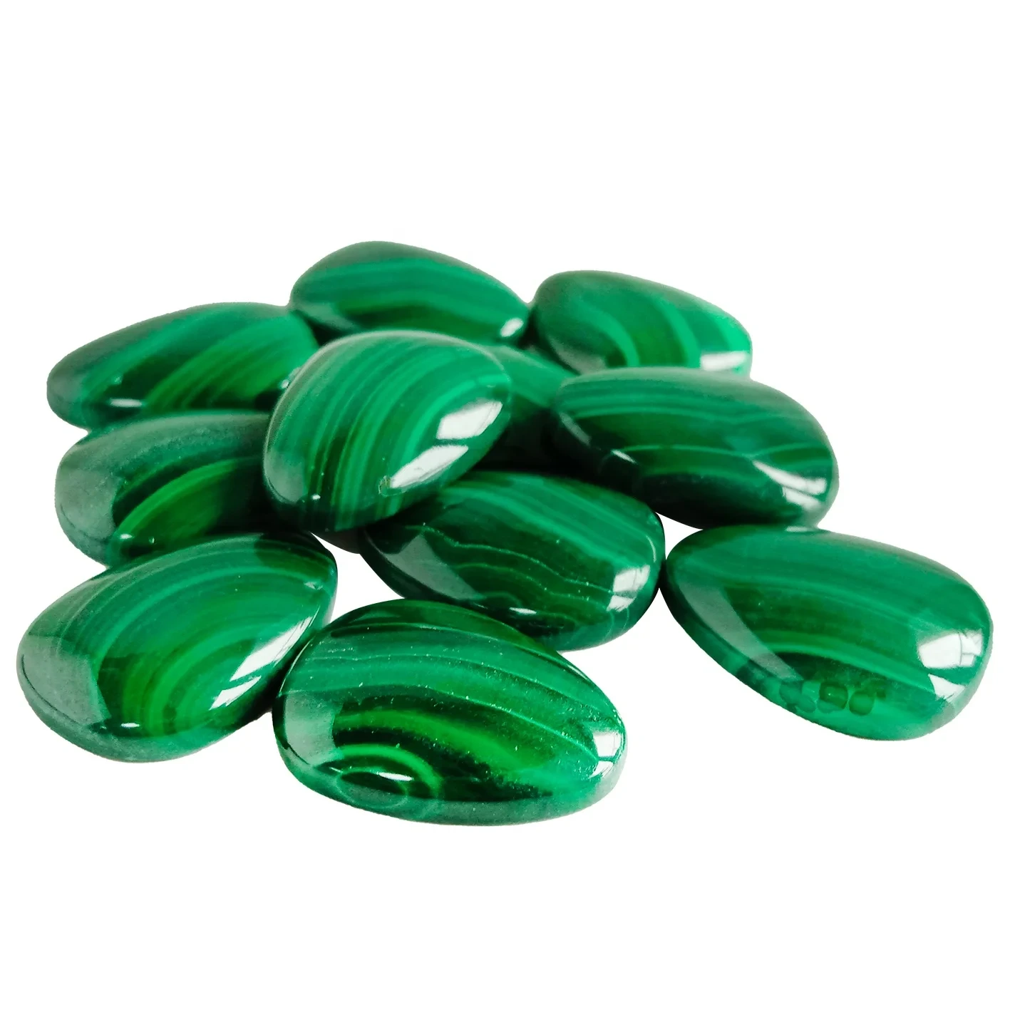 Natuurlike Peervorm Malachiet Los Edelsteen Cabochon Grootte 12*16*3mm 1