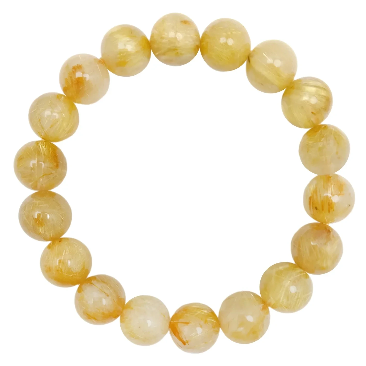 Pulsera de cuarzo rutilado dorado de 11mm, pulsera de piedras preciosas genuinas de alta calidad, regalos para papá, novio, marido, abuelo, hombres 1