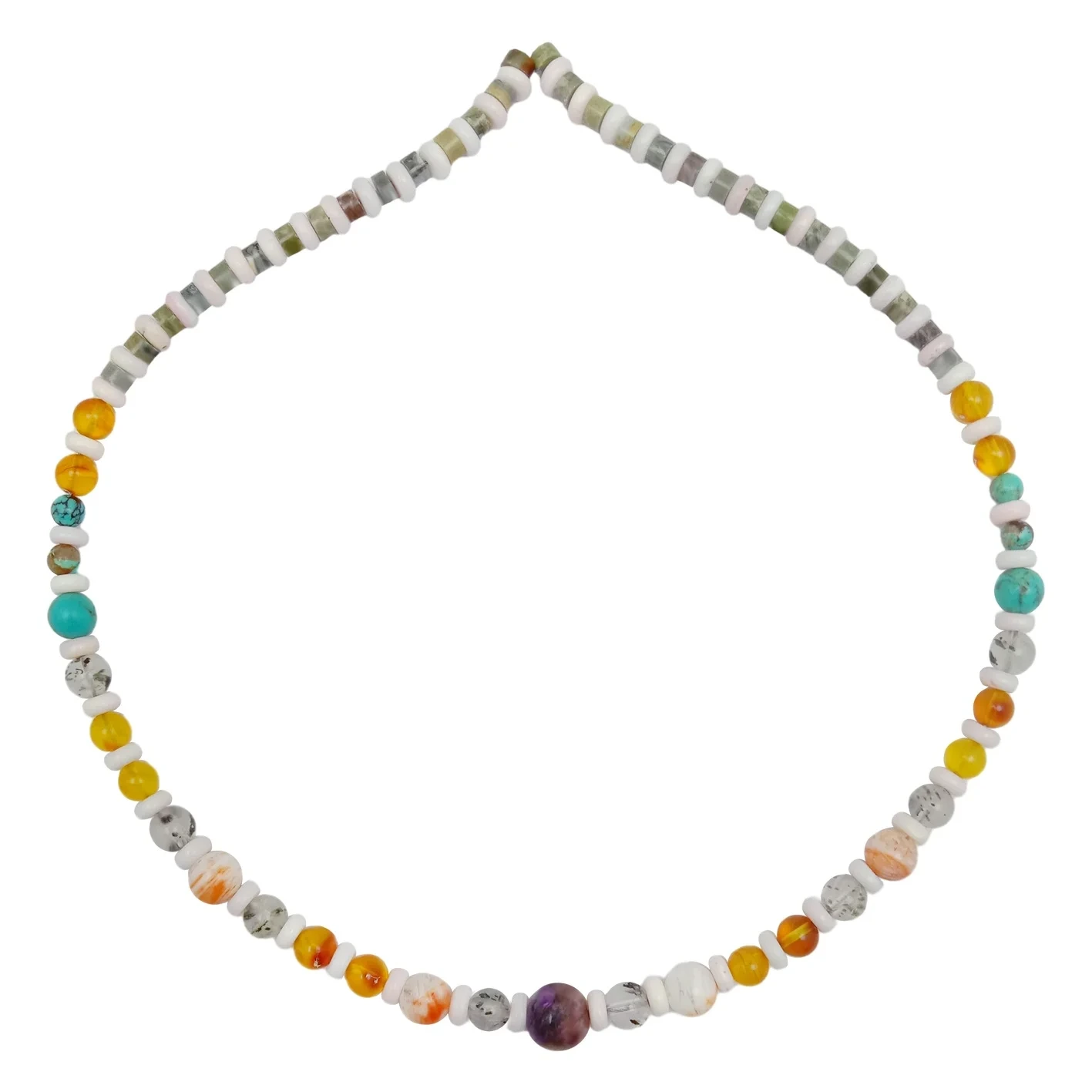 Təbii Firuzəyi Qabıq Şahzadə Spiny Oyster Kəhrəba Qara Rutilated Kvars Qar dənəciyi Xəyal Kvars Charoite Dəbli Gemstone 1