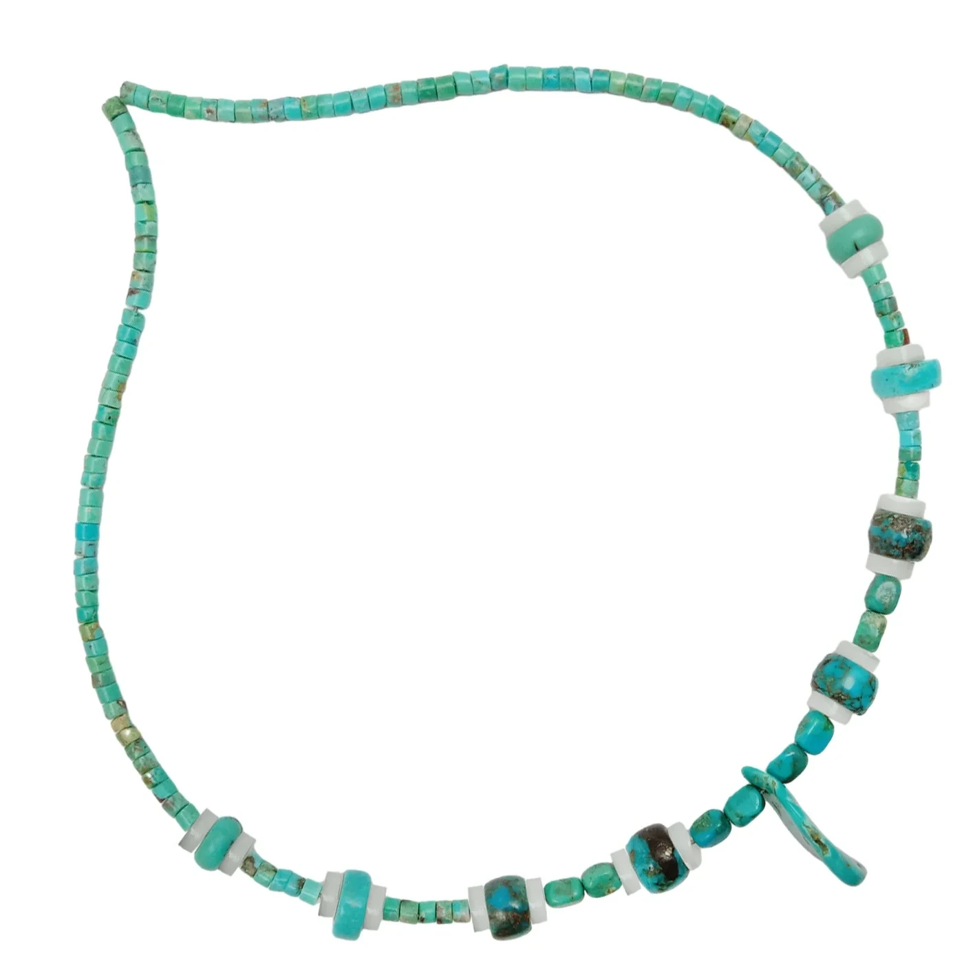 Gratis-shapenatural Turquoise Jeung Bodas Mop Handmade Kalung Kalung Gemstone Modis 1