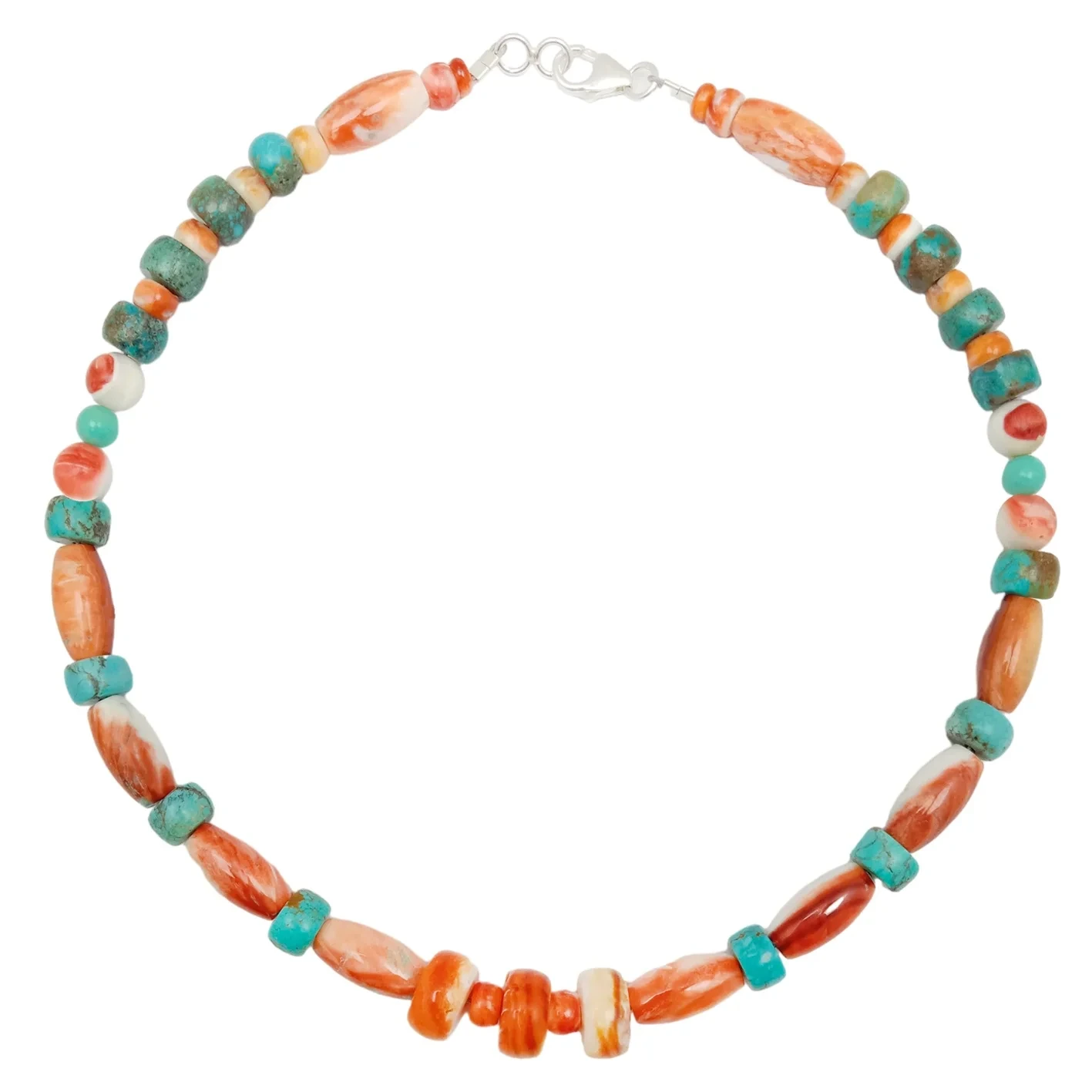 Kalung Tiram Berduri Turquoise Asli Vintaj Manik Turquoise Barat Daya Hadiah Barang Kemas Uniseks Untuk Wanita 1
