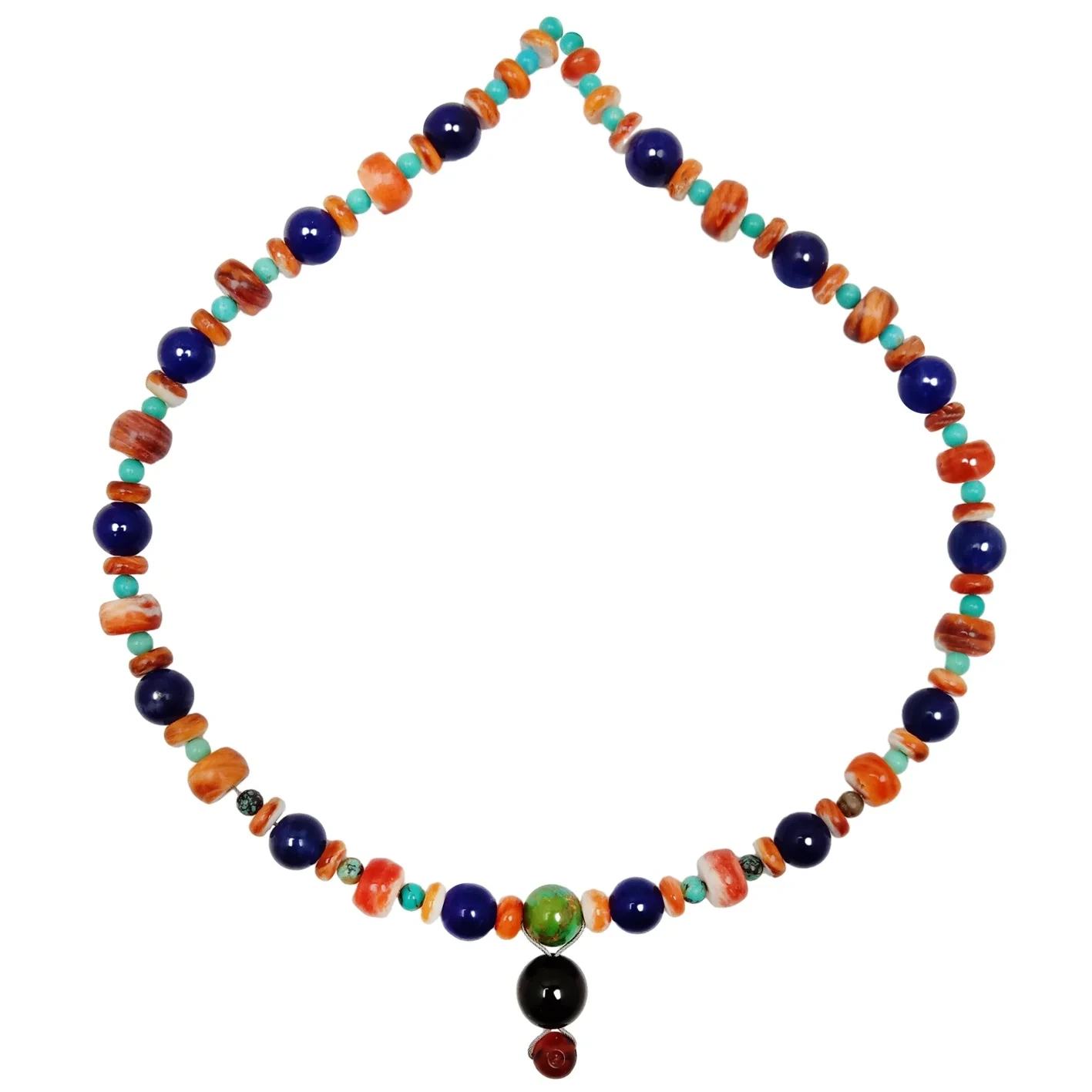 Pirus Alami Tiram Onyx Kyanite Batu Permata Kalung Warna-warni Perhiasan Pikeun Kabogoh Modis 1