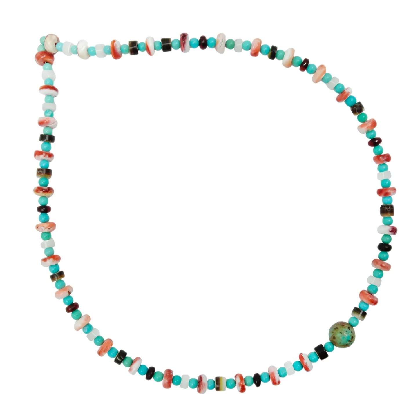 Mop Turquoise Asli Berduri Shell Tiram Pelbagai Batu Kalung Manik Hadiah Unik Untuk Wanita 1