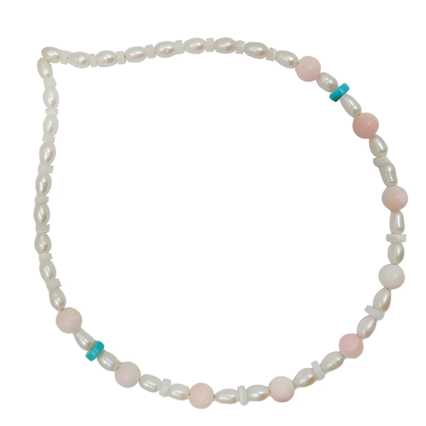 Natürliche Türkis und Mop Perle Prinzessin Spiny Oyster Halskette Multi Stone Perlen Halskette Geschenk für Frauen 1