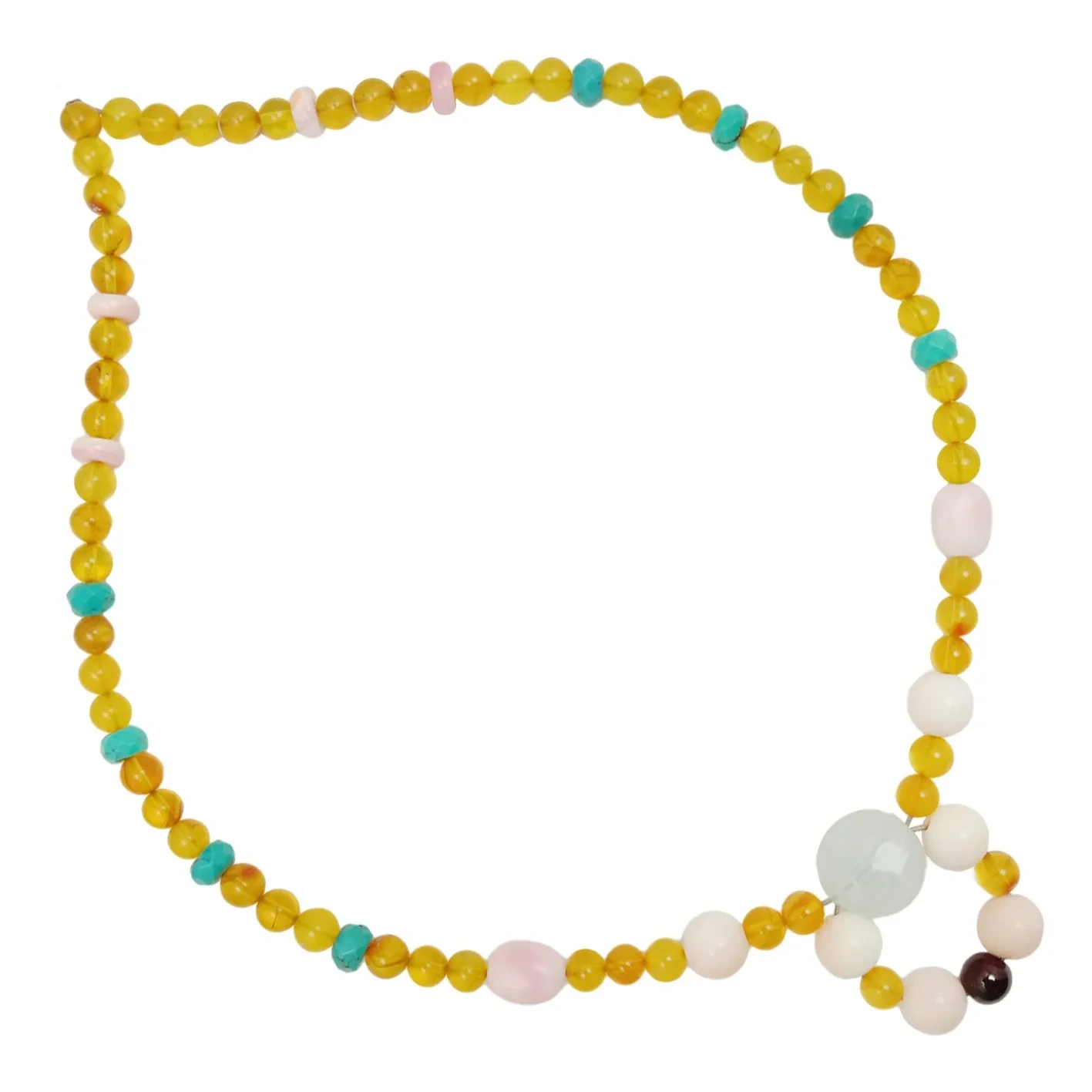 Natürlicher Türkis Bernstein Roter Onyx Milchblau Aquamarin Princess Spiny Oyster Vintage Stil Schmuck Geschenk für Frauen 1