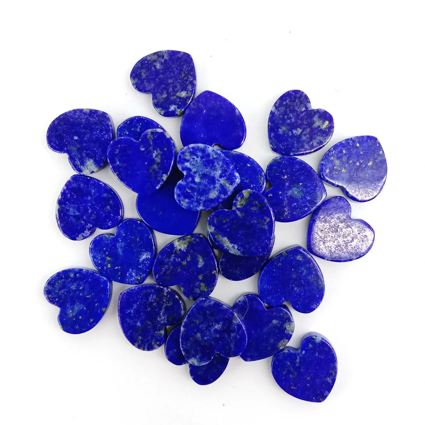 Perles de pierres précieuses en forme de cœur lisse en Lapis Lazuli 1