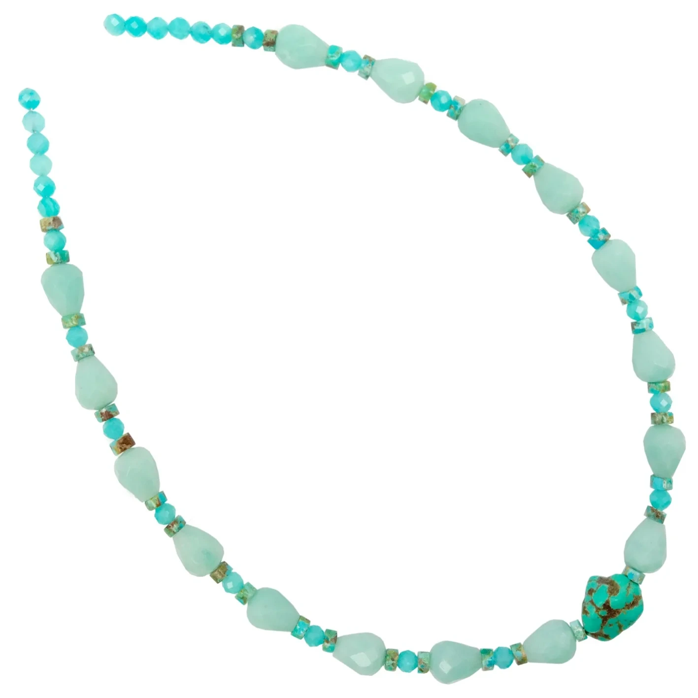 Pirus Alami Jeung Faceted Amazonite Blue Kalung Kado Perhiasan Fashionable 1