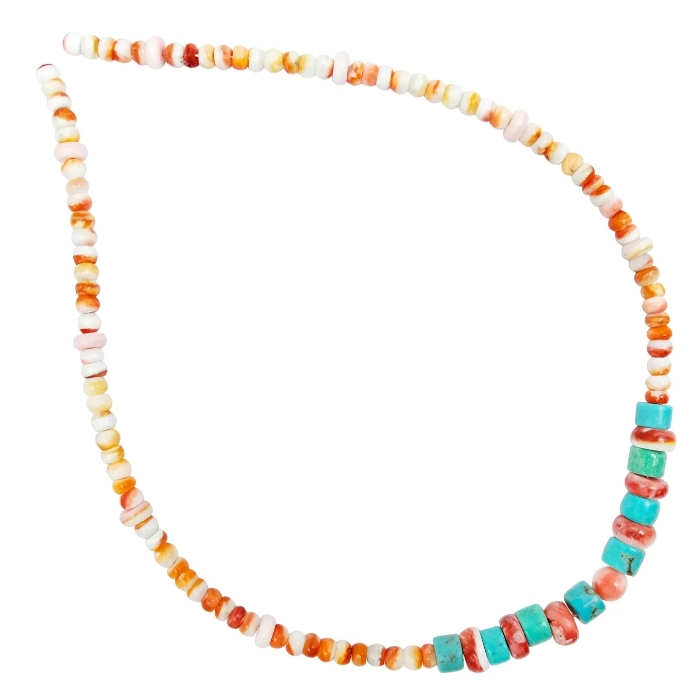 Pirus Alam Biru Geulis Jeung Oranyeu Spiny Oyster Roundle Beads Kalung Kado Sampurna Pikeun Awéwé 1