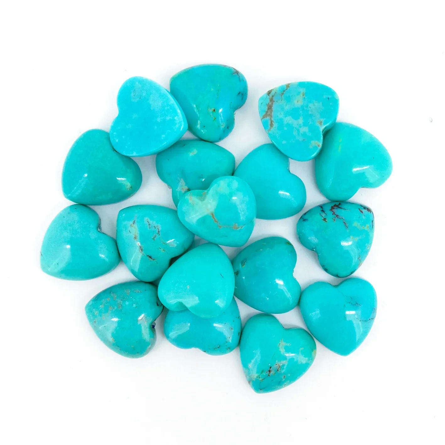 Natural Turquoise 10mm Heart-shape Cabs For Jewelry Making Fashion Design 1