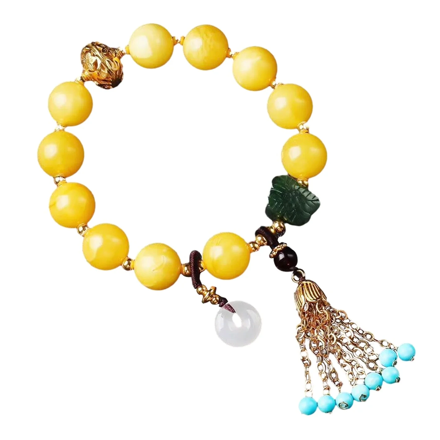 Jade Ómra Agus Coirníní Babhta Turcach Nádúrtha siogairlín Gemstone Bracelet Snáithe Iomlán 7.5inch 1