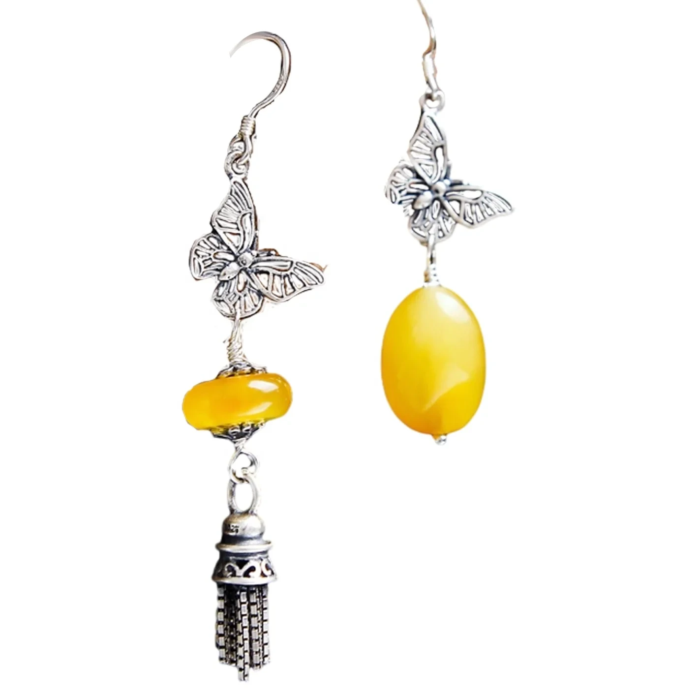 Natural Baltic Amber Handmade High Quality Jewelry Exclusive Design Classy Jewelry Kune Vakadzi Chekutanga Dhizaini Mhete 1