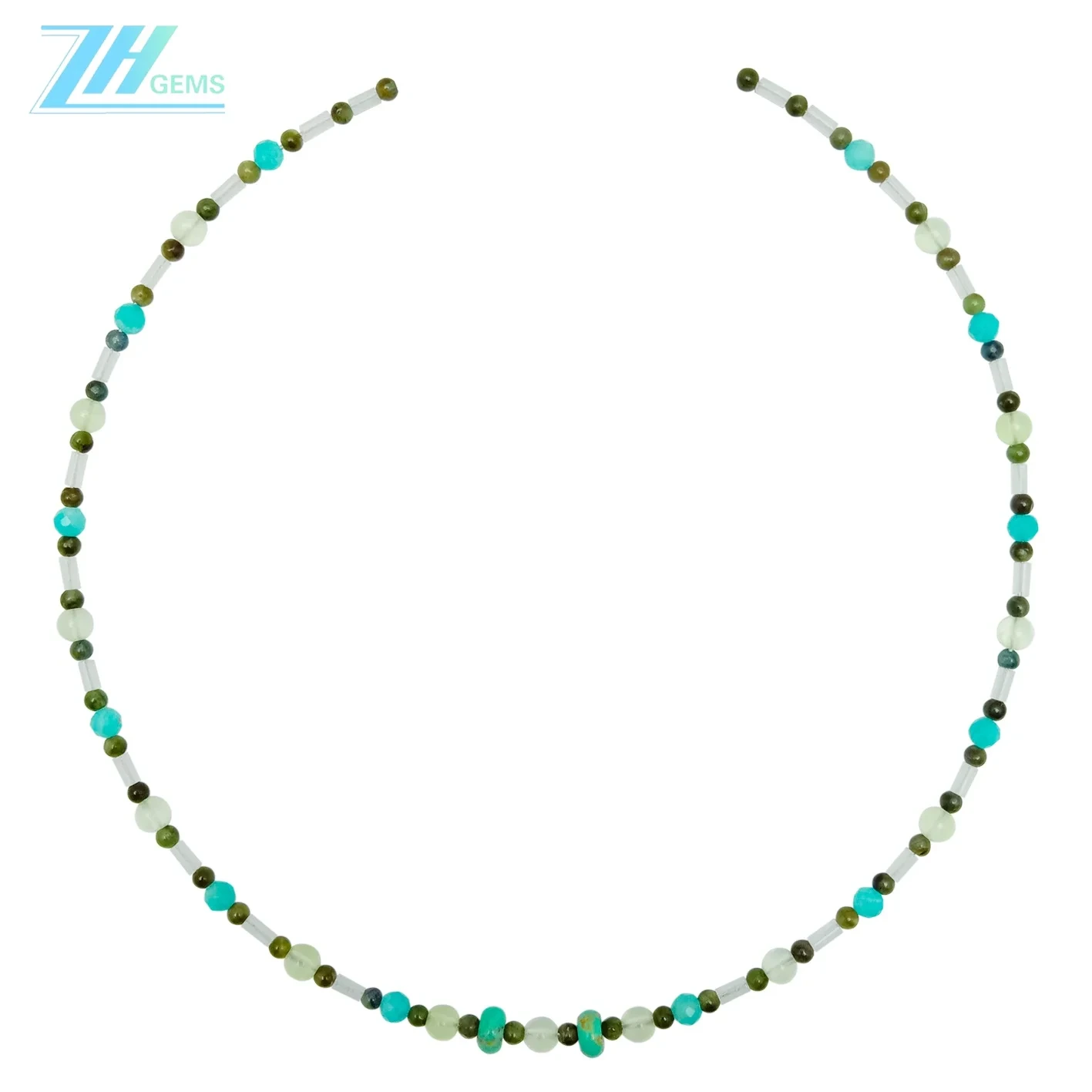 Ntuj Turquoise Thiab Crystal Nrog Tourmaline Rubellite Apyrite Loj 3mm hlaws xuas tes ua cov hniav nyiaj hniav kub Teeb Prehnite Zoo 1