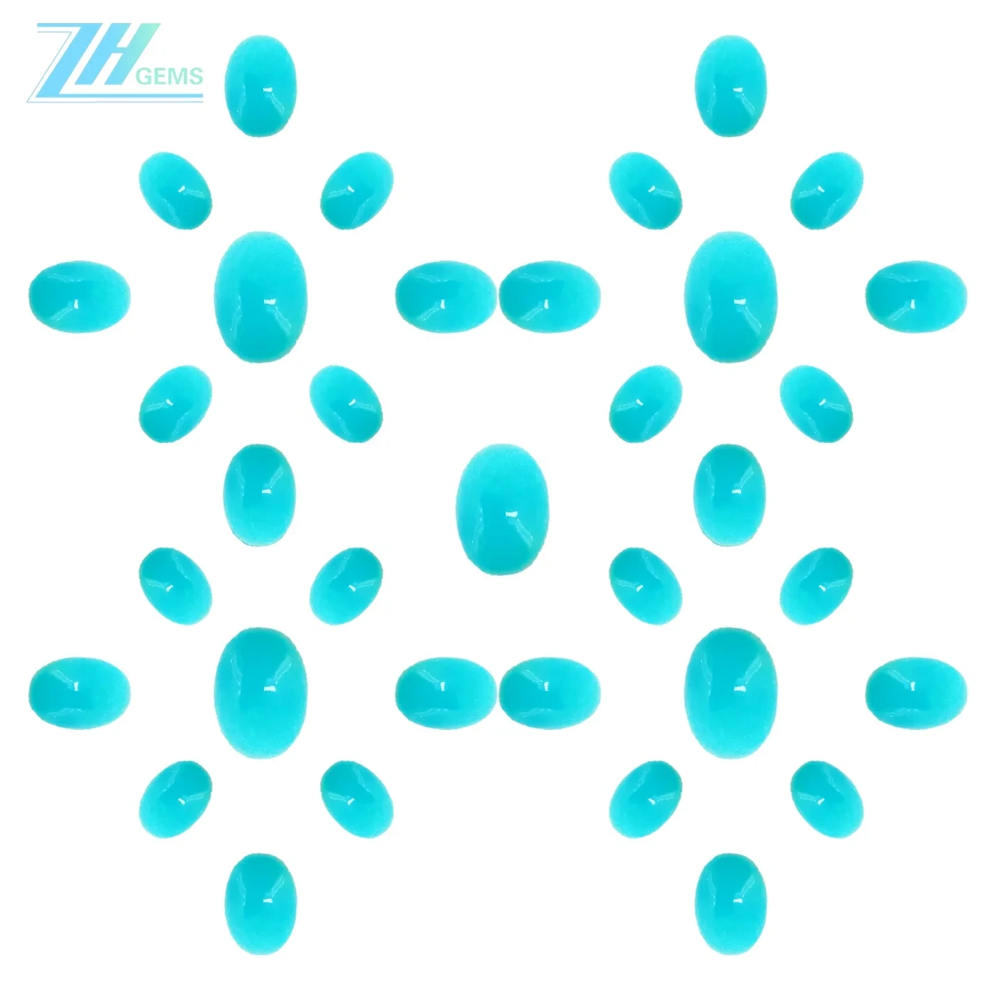 Natural Turquoise Ukuran 10*15mm Cabs High Quality Loose Beads Nggawe Perhiasan 1