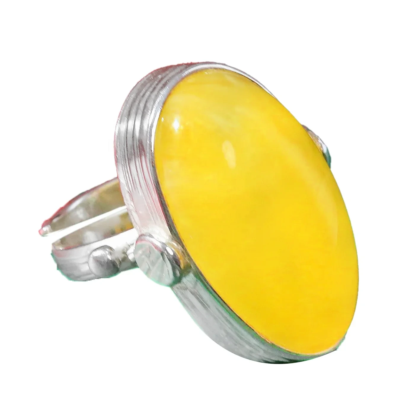 Baltik Amber Ring Asli Madu Baltik Amber 925 Sterling Silver Ring 1