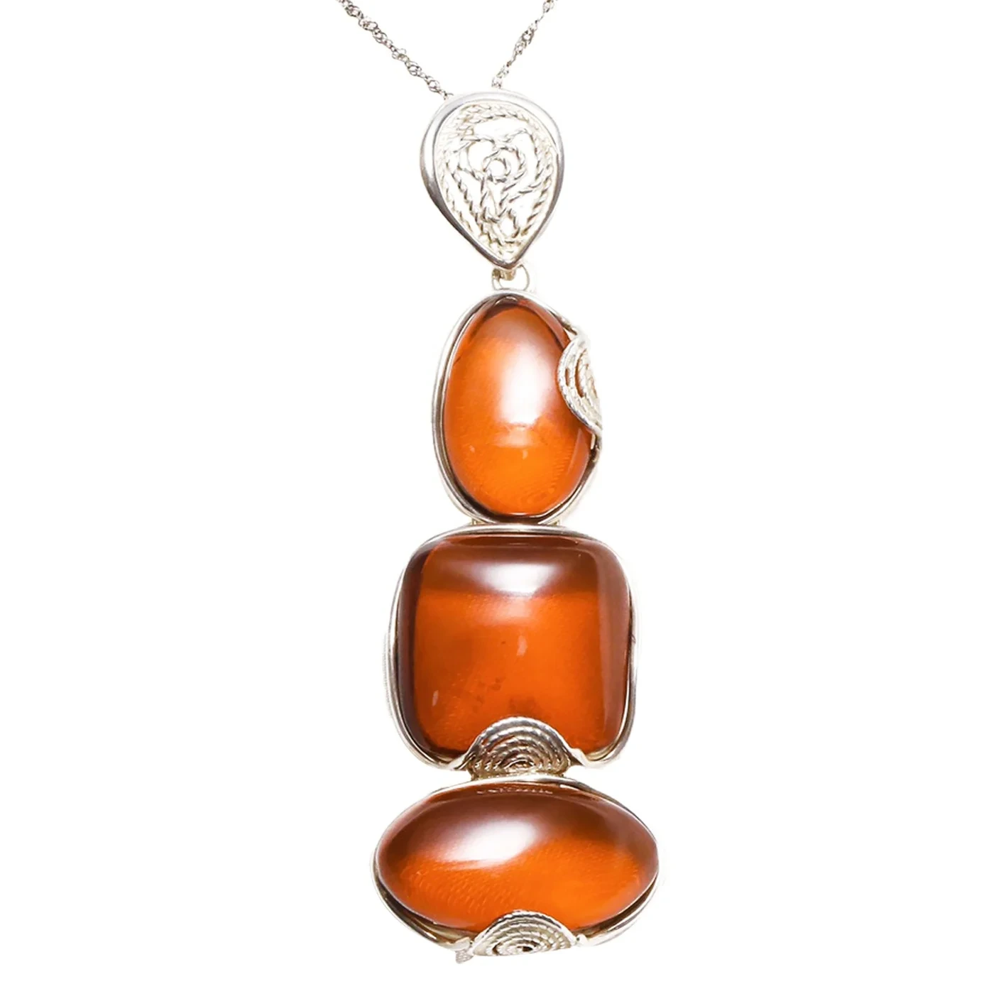 Amberjewelry Echte Baltische Oranje Amber Hanger Baltische Amber Charme Voor Ketting Hanger Valentijnsdag Cadeau Liefde 1