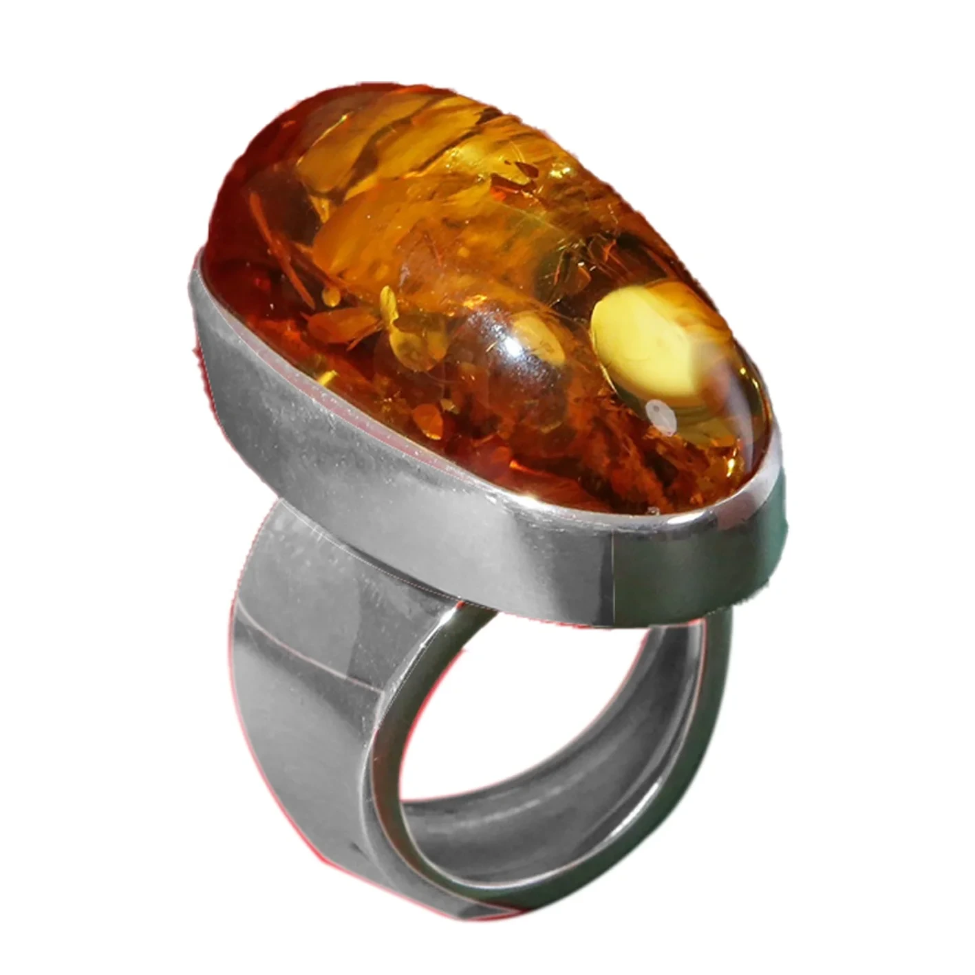 Penyata Cincin Amber Perhiasan Cincin Amber Madu Baltik 1