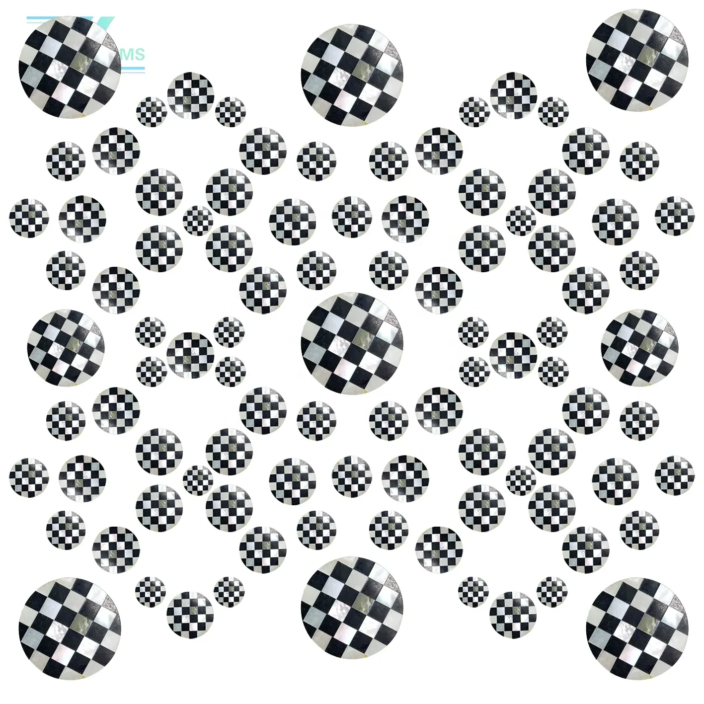 Gem Intarsia akmens izmērs 16*16mm Cabochon šaha dēļa dārgakmens kabīne 1