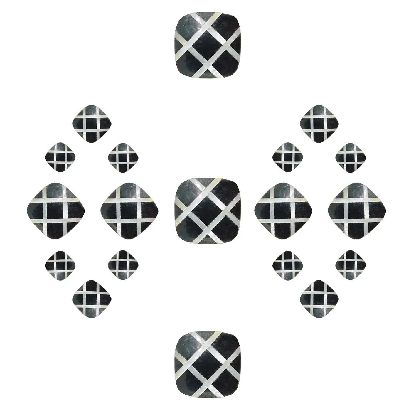 Gem Intarsia Stone Gemstone Cabochon Velikost 12 mm 1