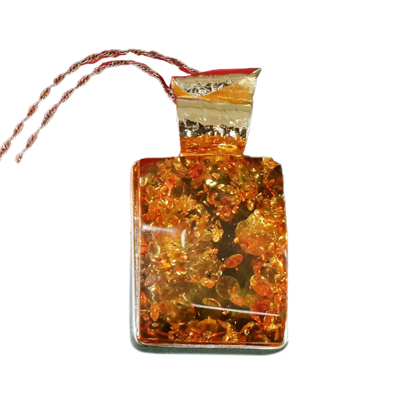 Borostyán medál balti borostyán 925 sterling ezüst vintage stílusú medál balti szerető ajándéknak 1