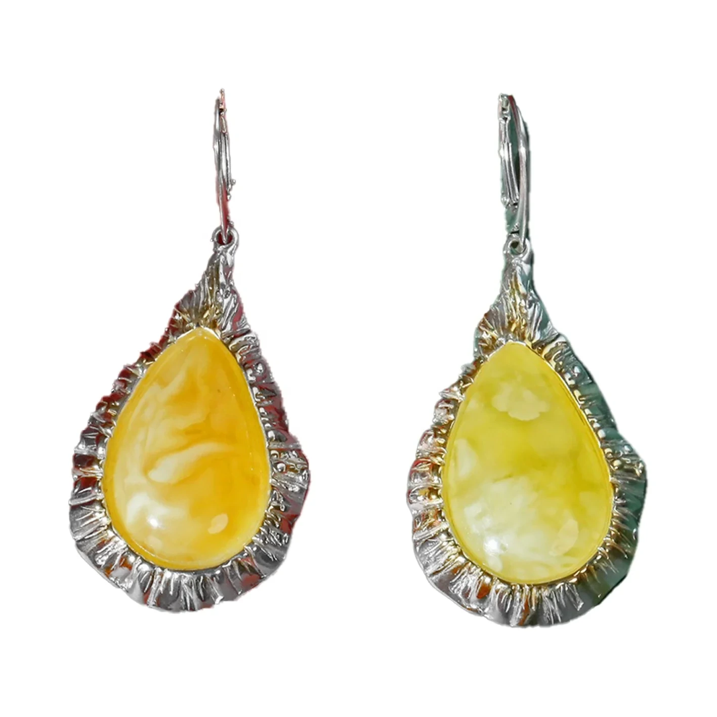 Brincos de gota de âmbar báltico natural presentes exclusivos para mulheres 1