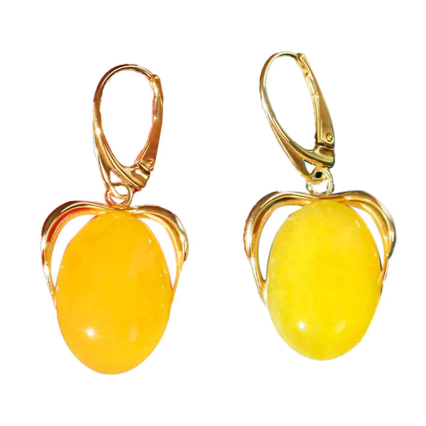 Orecchini d'argentu sterling 925 ambra baltica naturale Bellu rigalu di vacanze per ella 1