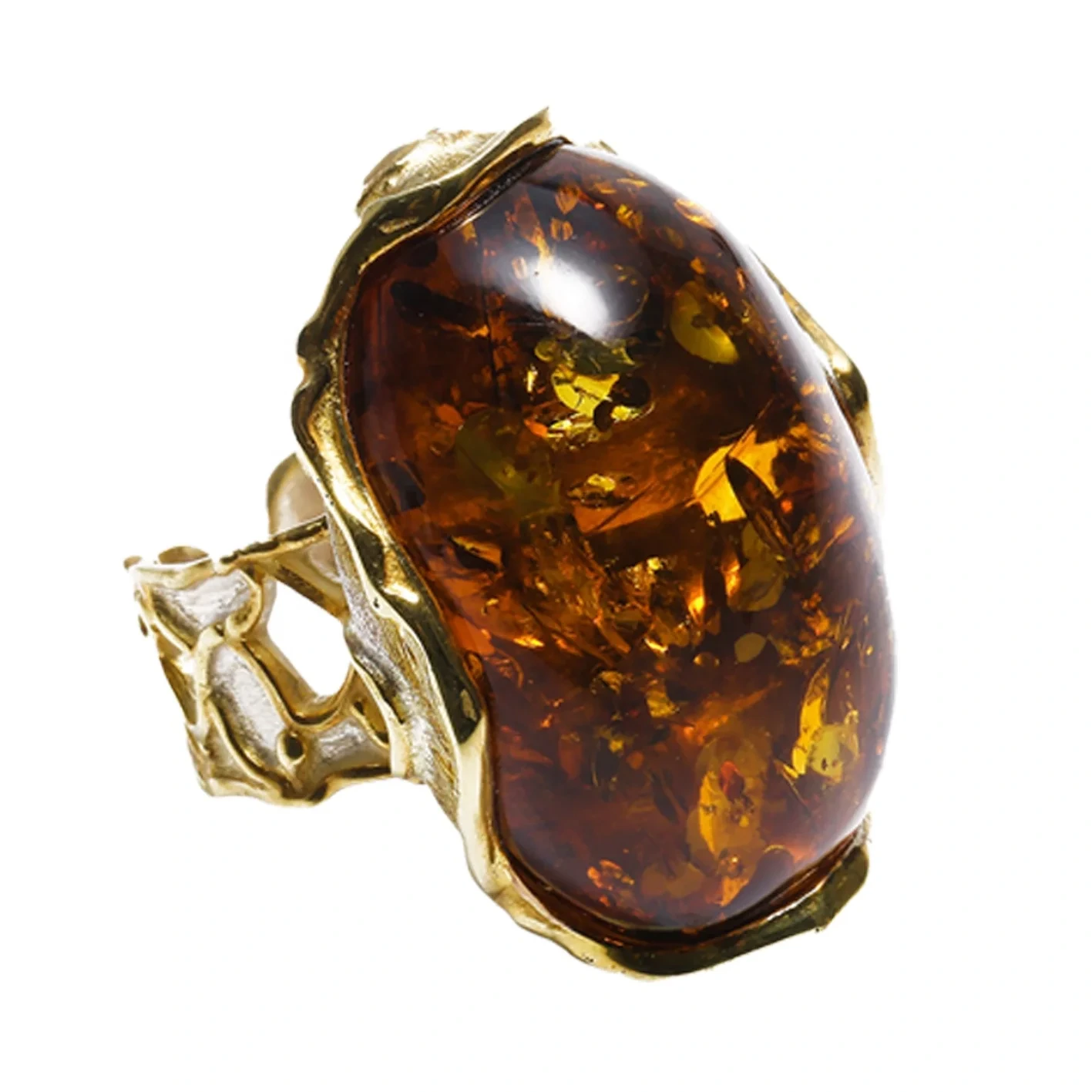 Amber Cincin Baltik Amber Perhiasan Cincin Batu Permata Alami 925 Sterling Silver Cincin Perhiasan Victoria 1