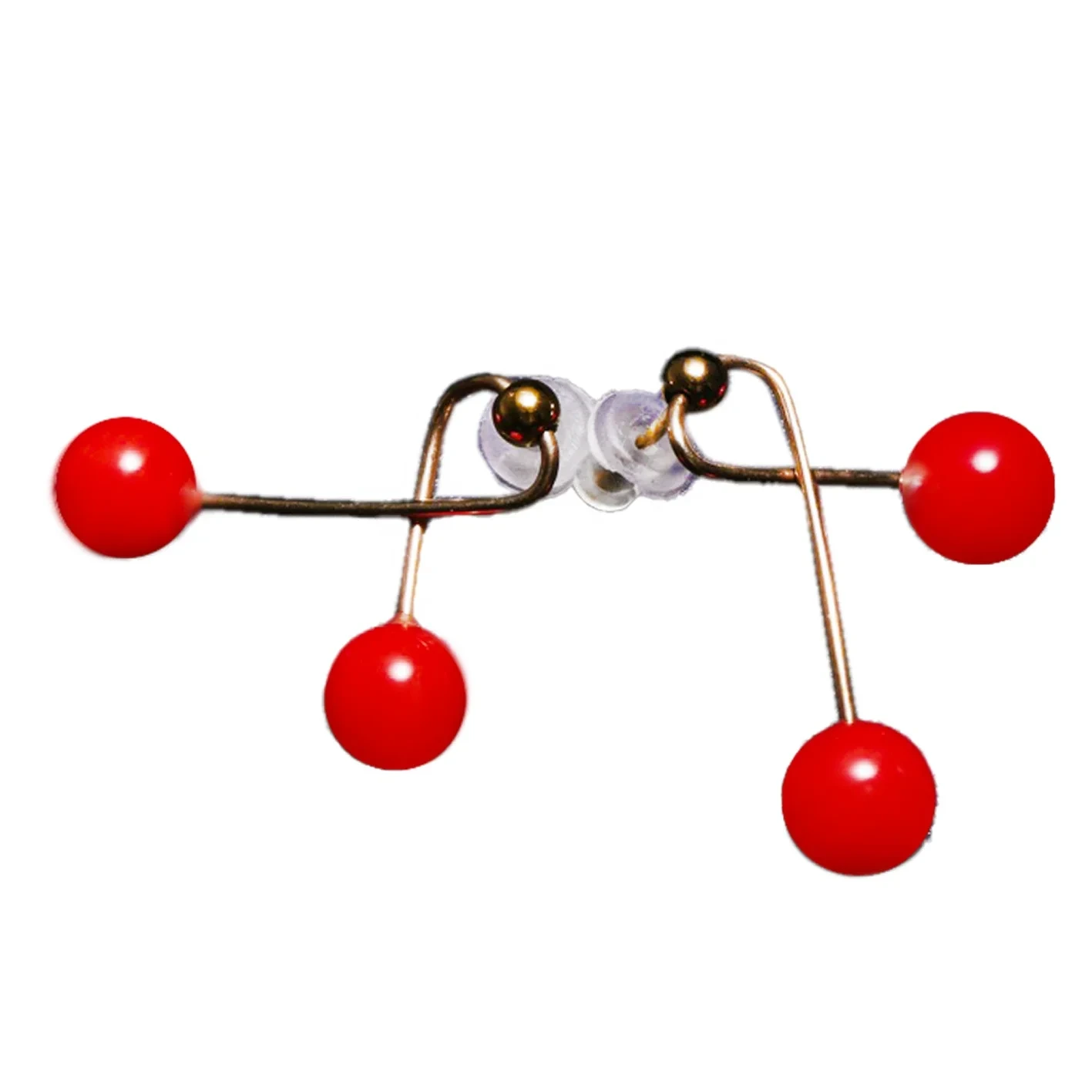 Orecchini di Coralli Rossi Naturali Pietre Preziose Rotonde Coralli Gioielli in Argento Sterling 925 Orecchini Semplici di Coralli 1