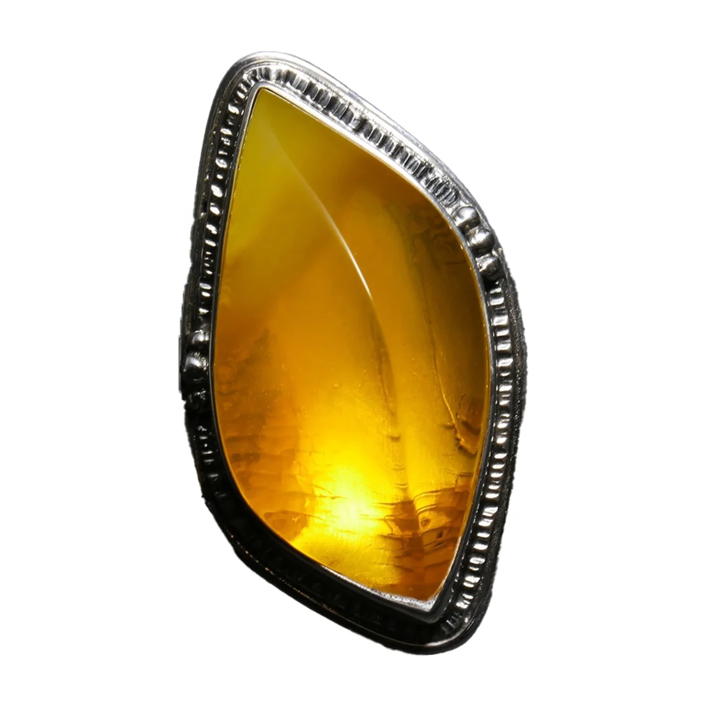 Cincin Amber Baltik Alami Perhiasan Sterling Silver Ring Kado Batu Geulis 1