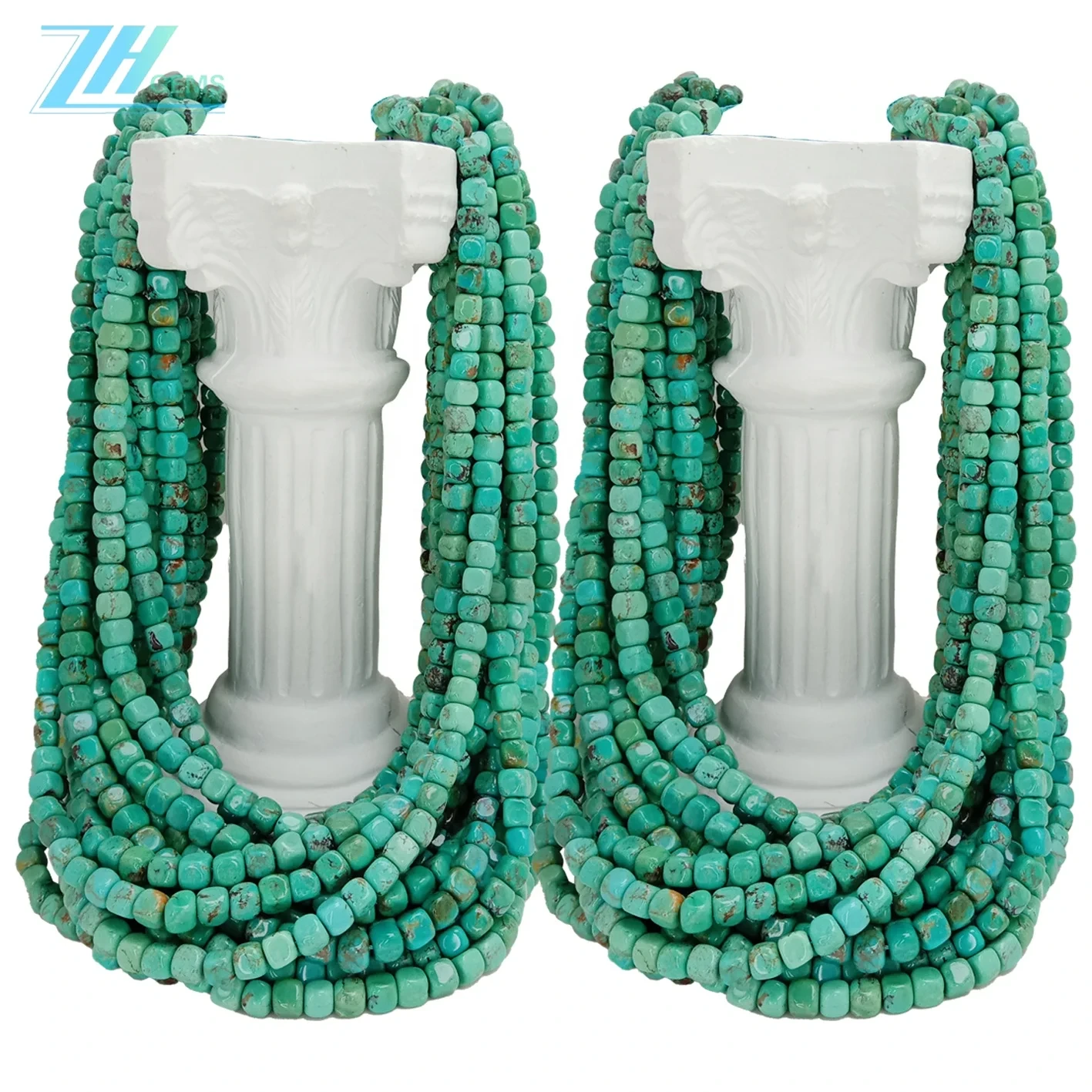 Natural Turquoise 6mm Square Beads Zvekugadzira Zvishongo 1
